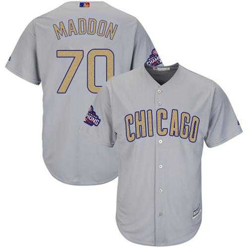 Chicago Cubs #70 Joe Maddon Grey 2017 Gold Program Cool Base Stitched MLB Jersey
