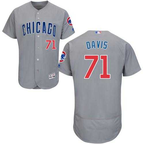 Chicago Cubs #71 Wade Davis Grey Flexbase Authentic Collection Road Stitched MLB Jersey