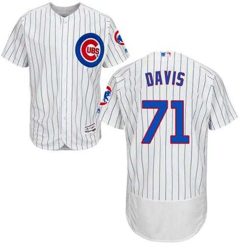 Chicago Cubs #71 Wade Davis White Flexbase Authentic Collection Stitched MLB Jersey