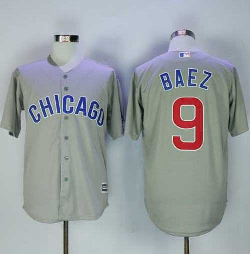 Chicago Cubs #9 Javier Baez Grey New Cool Base Stitched MLB Jersey