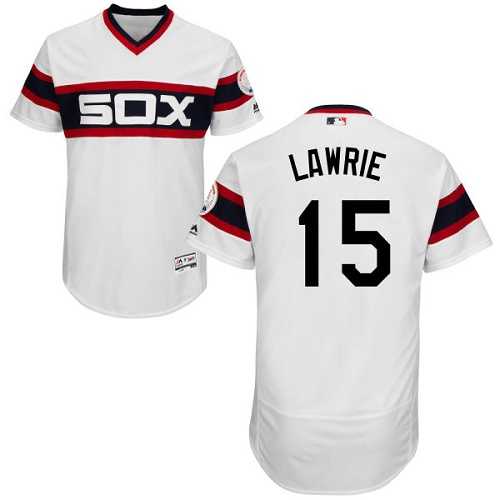 Chicago White Sox #15 Brett Lawrie White Flexbase Authentic Collection Alternate Home Stitched MLB Jersey