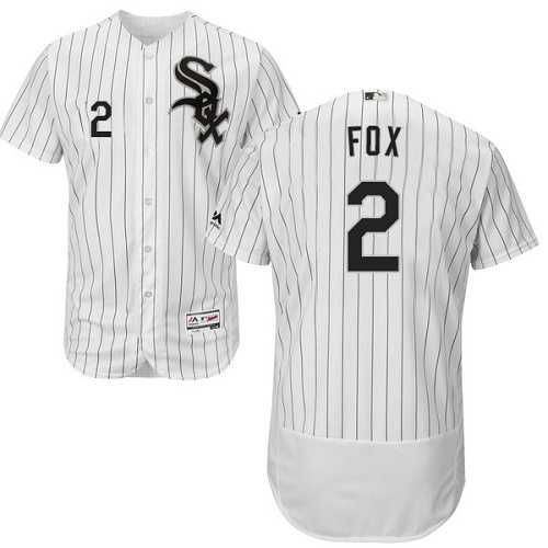 Chicago White Sox #2 Nellie Fox White(Black Strip) Flexbase Authentic Collection Stitched MLB Jersey