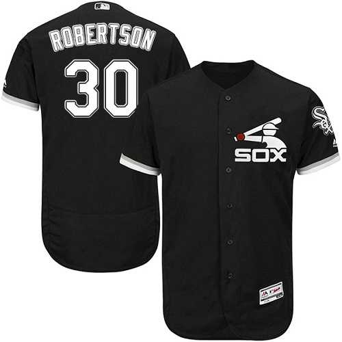 Chicago White Sox #30 David Robertson Black Flexbase Authentic Collection Stitched MLB Jersey