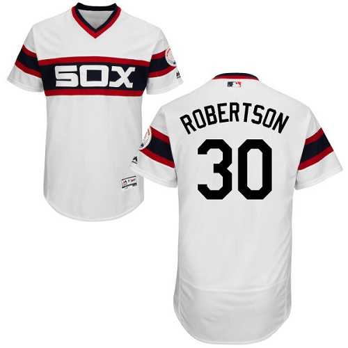 Chicago White Sox #30 David Robertson White Flexbase Authentic Collection Alternate Home Stitched MLB Jersey
