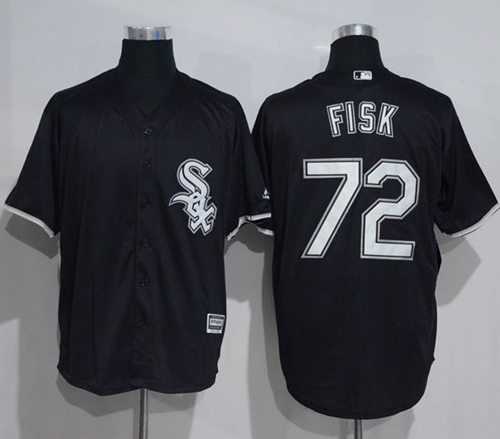 Chicago White Sox #72 Carlton Fisk Black New Cool Base Stitched MLB Jersey