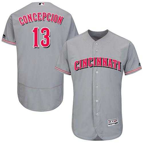 Cincinnati Reds #13 Dave Concepcion Grey Flexbase Authentic Collection Stitched MLB Jersey