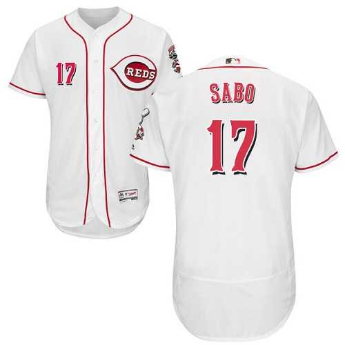 Cincinnati Reds #17 Chris Sabo White Flexbase Authentic Collection Stitched MLB Jersey