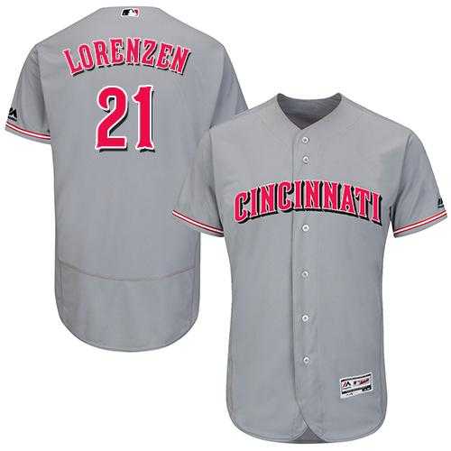 Cincinnati Reds #21 Michael Lorenzen Grey Flexbase Authentic Collection Stitched MLB Jersey Cincinnati Reds #21 Michael Lorenzen Grey Flexbase Authentic Collection Stitched MLB Jersey