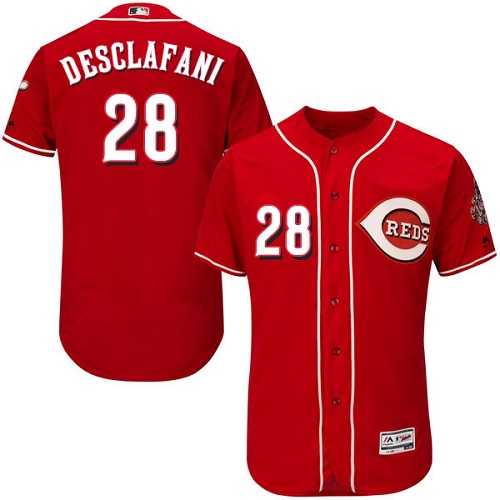 Cincinnati Reds #28 Anthony DeSclafani Red Flexbase Authentic Collection Stitched MLB Jersey