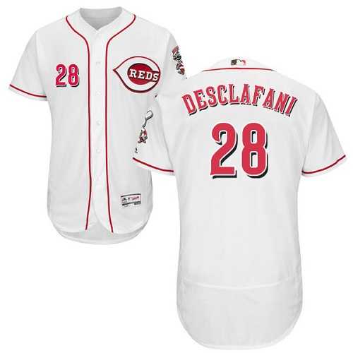 Cincinnati Reds #28 Anthony DeSclafani White Flexbase Authentic Collection Stitched MLB Jersey
