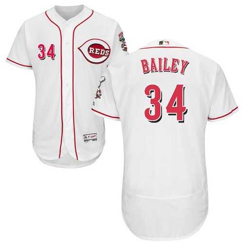 Cincinnati Reds #34 Homer Bailey White Flexbase Authentic Collection Stitched MLB Jersey