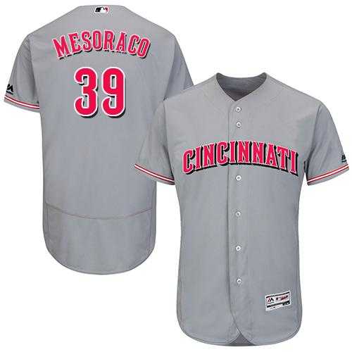 Cincinnati Reds #39 Devin Mesoraco Grey Flexbase Authentic Collection Stitched MLB Jersey Cincinnati Reds #39 Devin Mesoraco Grey Flexbase Authentic Collection Stitched MLB Jersey