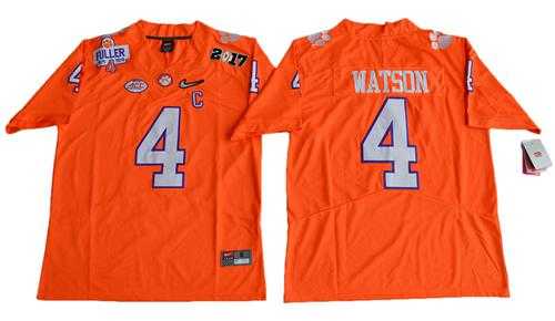 Clemson Tigers #4 Deshaun Watson Orange Diamond Quest Limited Stitched NCAA Jersey
