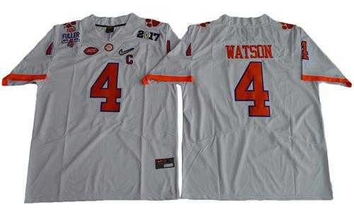 Clemson Tigers #4 Deshaun Watson White Diamond Quest Limited Stitched NCAA Jersey
