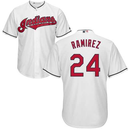 Cleveland Indians #24 Manny Ramirez White New Cool Base Stitched MLB Jersey