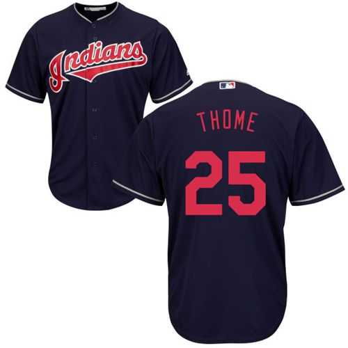 Cleveland Indians #25 Jim Thome Navy Blue New Cool Base Stitched MLB Jersey