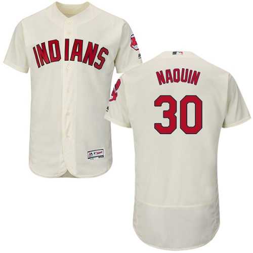 Cleveland Indians #30 Tyler Naquin Cream Flexbase Authentic Collection Stitched MLB Jersey