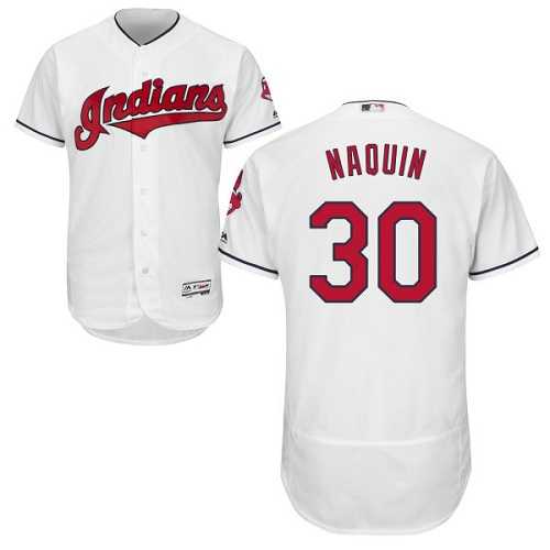 Cleveland Indians #30 Tyler Naquin White Flexbase Authentic Collection Stitched MLB Jersey
