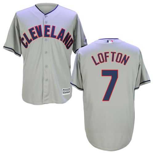 Cleveland Indians #7 Kenny Lofton Grey New Cool Base Stitched MLB Jersey