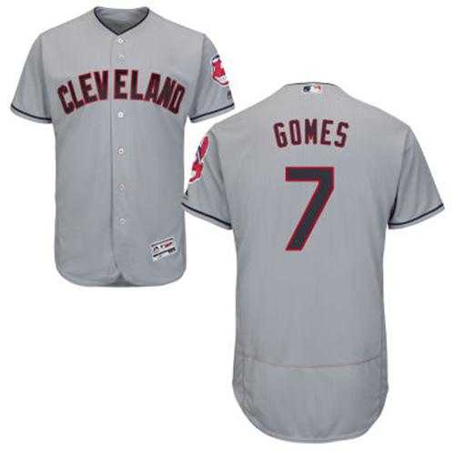Cleveland Indians #7 Yan Gomes Grey Flexbase Authentic Collection Stitched MLB Jersey Cleveland Indians #7 Yan Gomes Grey Flexbase Authentic Collection Stitched MLB Jersey