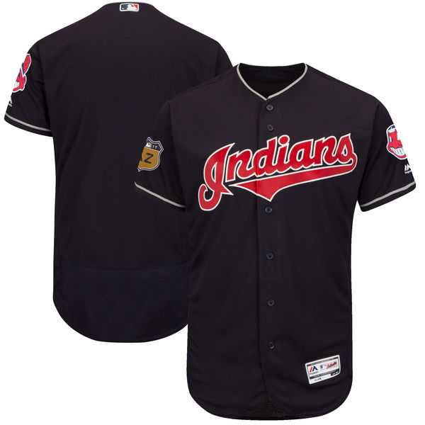 Cleveland Indians Blank Navy 2017 Spring Training Flexbase Authentic Collection Stitched Baseball Jersey