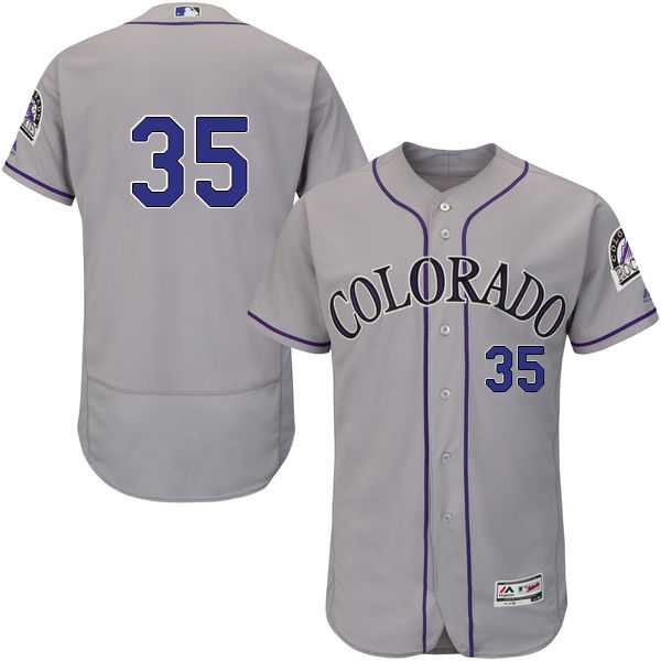 Colorado Rockies #35 Chad Bettis Grey Flexbase Authentic Collection Stitched MLB Jersey Colorado Rockies #35 Chad Bettis Grey Flexbase Authentic Collection Stitched MLB Jersey