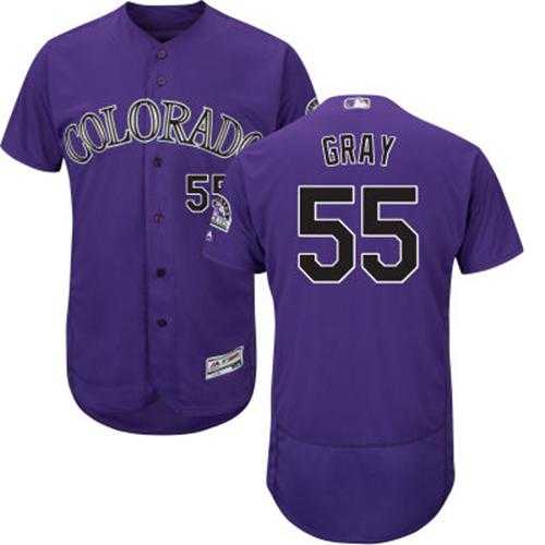 Colorado Rockies #55 Jon Gray Purple Flexbase Authentic Collection Stitched MLB Jersey Colorado Rockies #55 Jon Gray Purple Flexbase Authentic Collection Stitched MLB Jersey