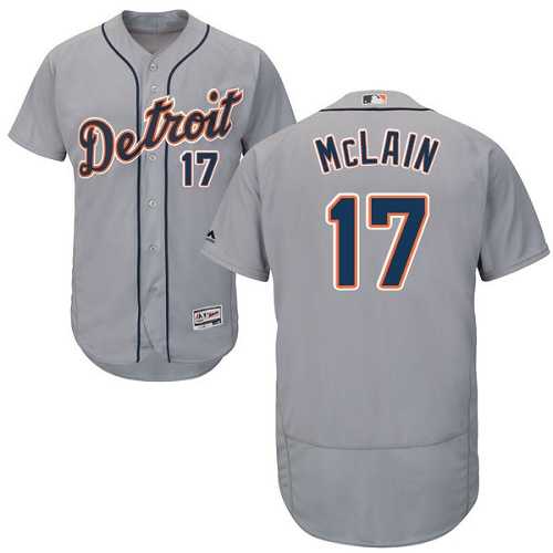 Detroit Tigers #17 Denny McLain Grey Flexbase Authentic Collection Stitched MLB Jersey