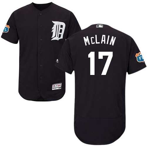 Detroit Tigers #17 Denny McLain Navy Blue Flexbase Authentic Collection Stitched MLB Jersey