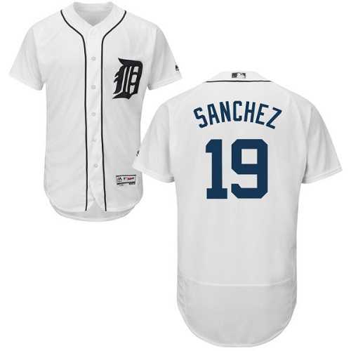Detroit Tigers #19 Anibal Sanchez White Flexbase Authentic Collection Stitched MLB Jersey