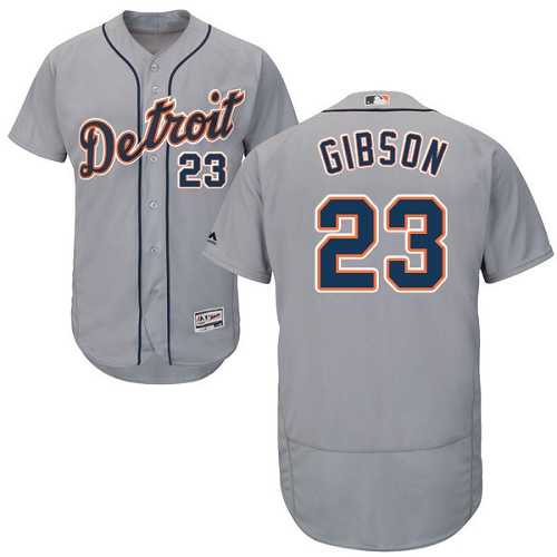 Detroit Tigers #23 Kirk Gibson Grey Flexbase Authentic Collection Stitched MLB Jersey Detroit Tigers #23 Kirk Gibson Grey Flexbase Authentic Collection Stitched MLB Jersey