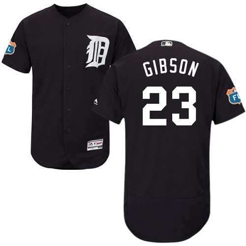 Detroit Tigers #23 Kirk Gibson Navy Blue Flexbase Authentic Collection Stitched MLB Jersey