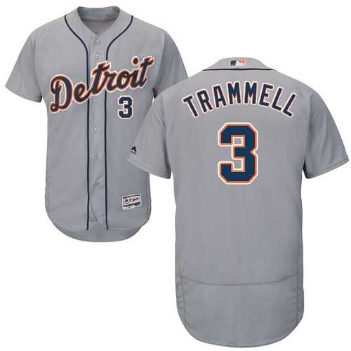 Detroit Tigers #3 Alan Trammell Grey Flexbase Authentic Collection Stitched MLB Jersey
