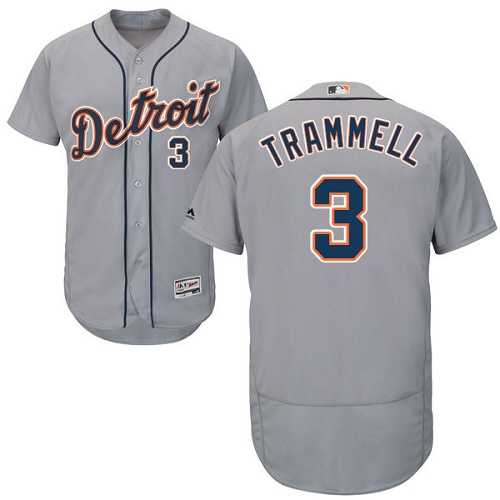 Detroit Tigers #3 Alan Trammell Grey Flexbase Authentic Collection Stitched MLB Jersey Detroit Tigers #3 Alan Trammell Grey Flexbase Authentic Collection Stitched MLB Jersey