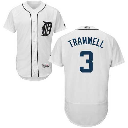 Detroit Tigers #3 Alan Trammell White Flexbase Authentic Collection Stitched MLB Jersey