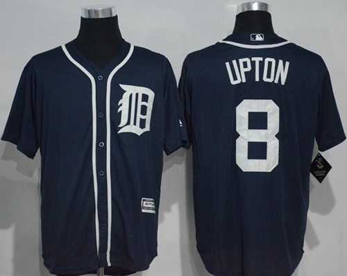 Detroit Tigers #8 Justin Upton Navy Blue New Cool Base Stitched MLB Jersey