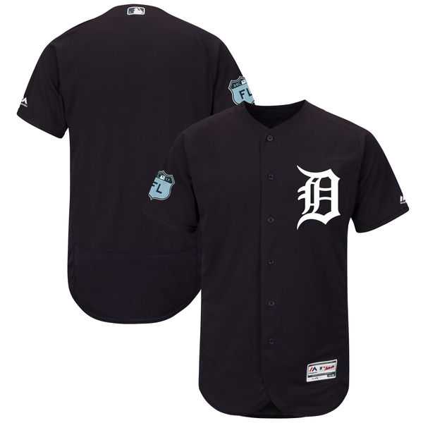 Detroit Tigers Blank Navy 2017 Spring Training Flexbase Authentic Collection Stitched Baseball Jersey
