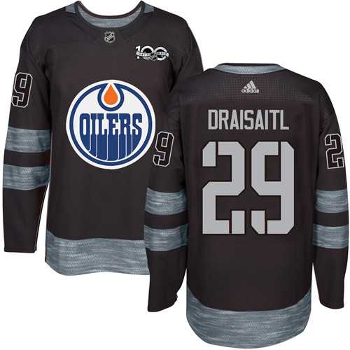 Edmonton Oilers #29 Leon Draisaitl Black 1917-2017 100th Anniversary Stitched NHL Jersey