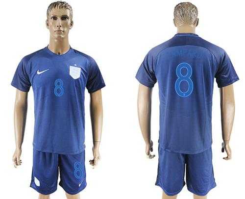 England #8 Lampard Away Soccer Country Jersey