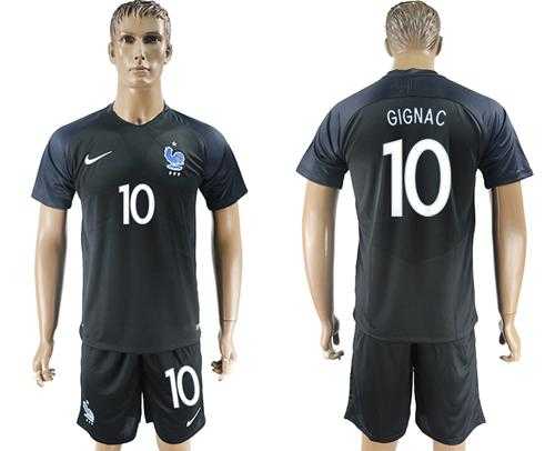 France #10 Gignac Away Soccer Country Jersey