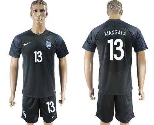 France #13 Mangala Away Soccer Country Jersey