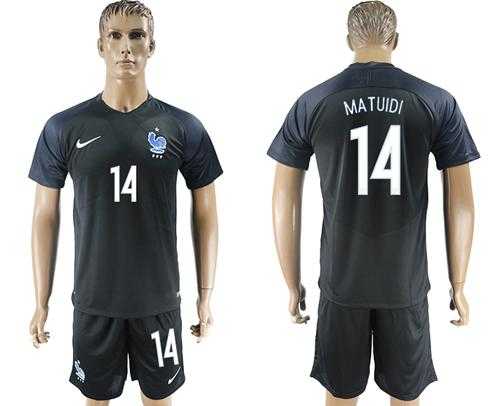 France #14 Matuidi Away Soccer Country Jersey