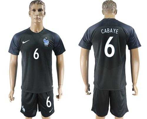 France #6 Cabaye Away Soccer Country Jersey