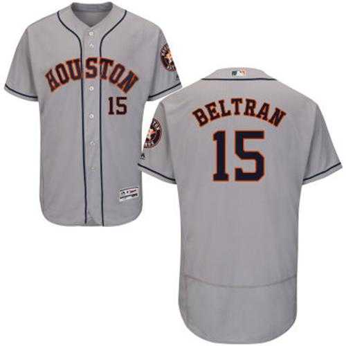 Houston Astros #15 Carlos Beltran Grey Flexbase Authentic Collection Stitched MLB Jersey
