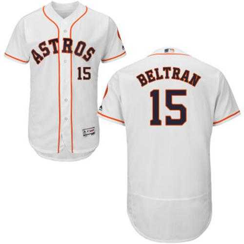 Houston Astros #15 Carlos Beltran White Flexbase Authentic Collection Stitched MLB Jersey