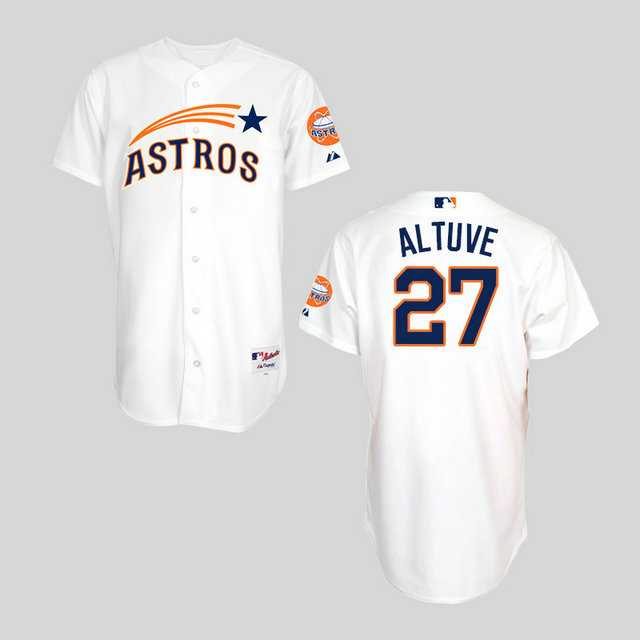 Houston Astros #27 Jose Altuve White Throwback Stitched Baseball Jersey Houston Astros #27 Jose Altuve White Throwback Stitched Baseball Jersey