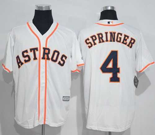 Houston Astros #4 George Springer White New Cool Base Stitched MLB Jersey Houston Astros #4 George Springer White New Cool Base Stitched MLB Jersey