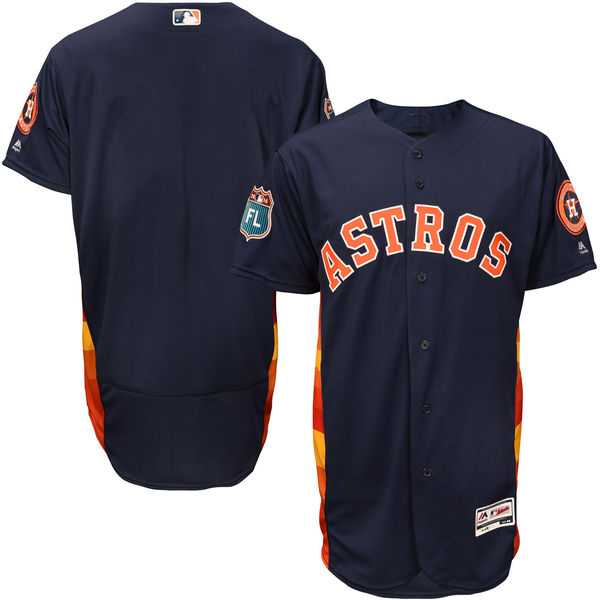 Houston Astros Blank Navy 2017 Spring Training Flexbase Authentic Collection Stitched Baseball Jersey