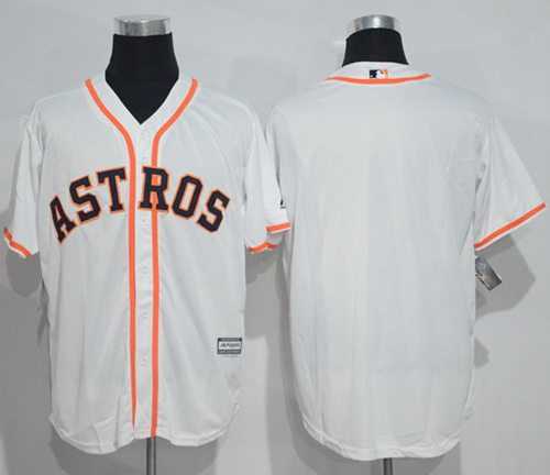 Houston Astros Blank White New Cool Base Stitched MLB Jersey