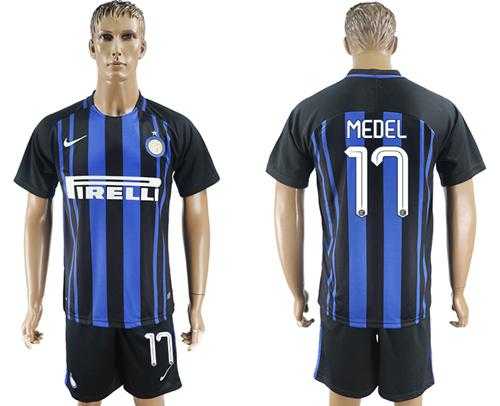Inter Milan #17 Medel Home Soccer Club Jersey